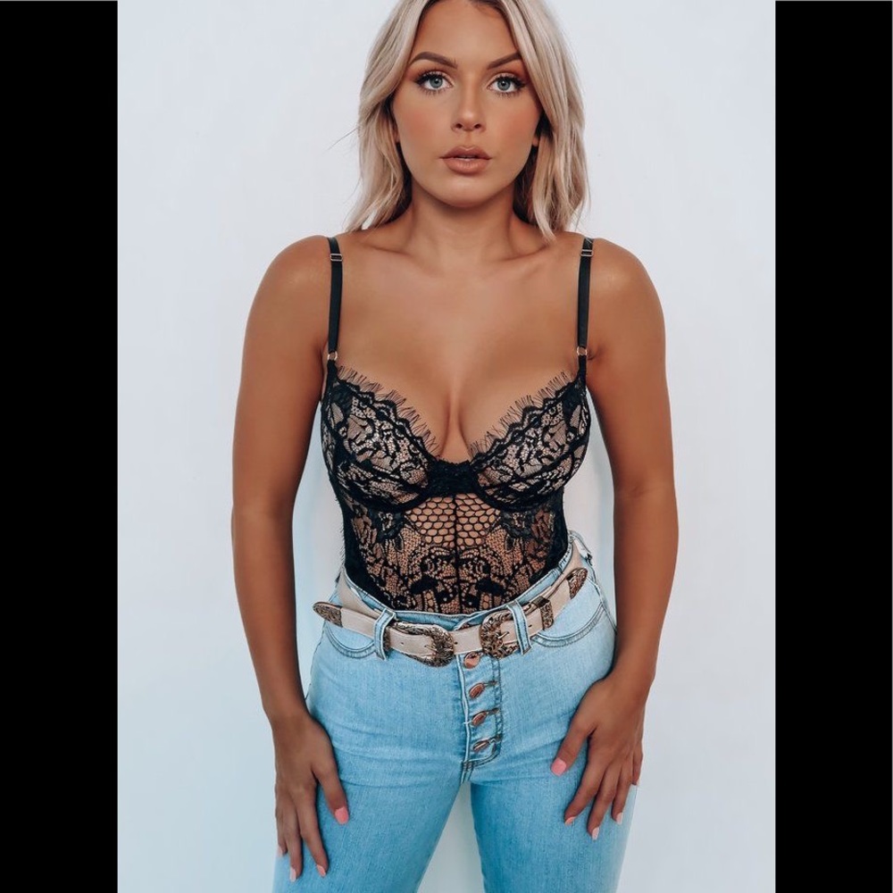 Hope’s Top/ Crazy for Lace Bodysuit/ Size L